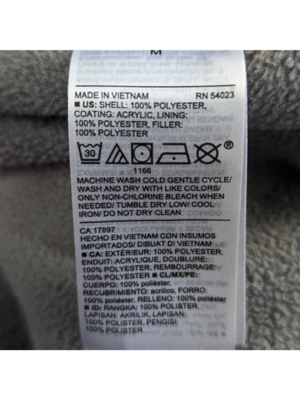Old Navy Womens Medium Vest Gray Zip Front Warm Outerwear Puffer Jacket - Picture 7 of 8